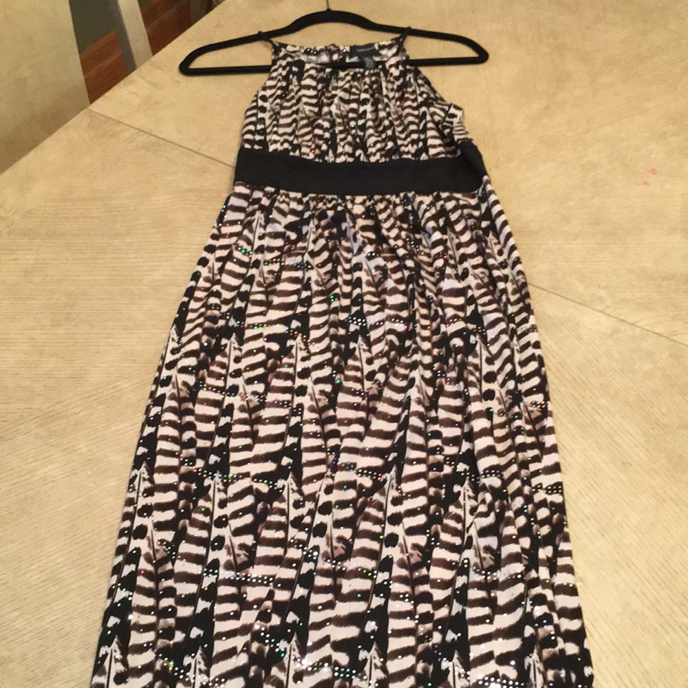 Maxi empress waist glitter dress